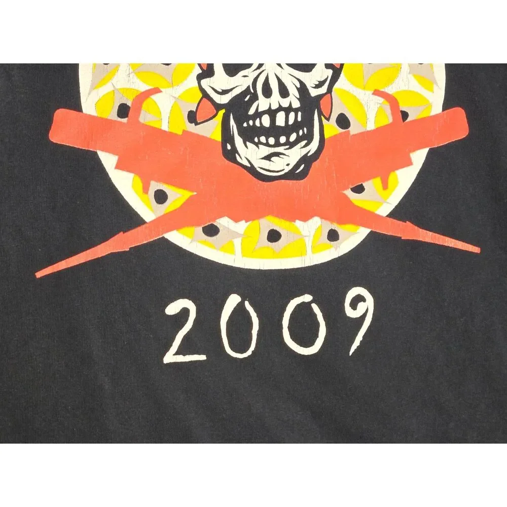 Cell Death Tour 2009 Graphic Band Tee Skull Lightning T-Shirt Men's Size L Y2K - Picture 4 of 9